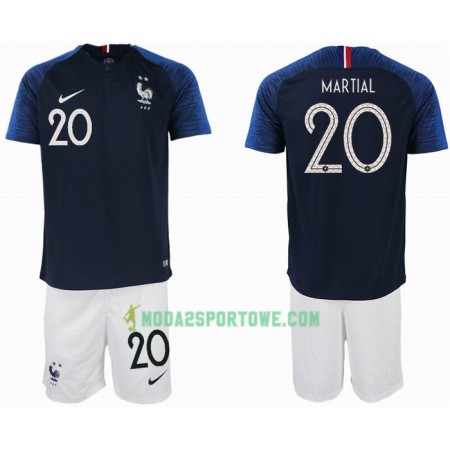 Koszulka Francja MARTIAL 20 2 star Dziecięcy Mistrzostwa Świata 2018 Domowe Stroje Piłkarskie